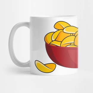 Potato chip cartoon illustration Mug